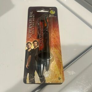 Supernatural set of 2 pens Sam & Dean new